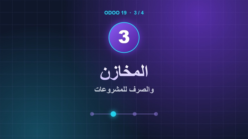 Odoo 3: المخازن: الاستلام والتسليم والتحويلات وأذون صرف المشروعات